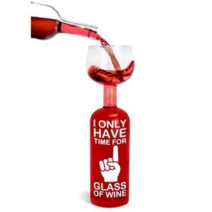 Bigmouth Inc. “The Original Wine Bottle Glass” NEW NIB